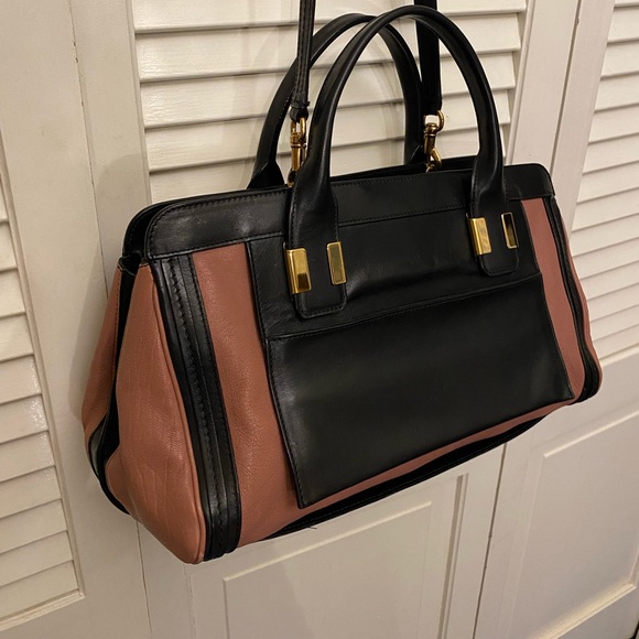 Chloe Alice Medium Satchel Black Pink